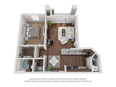1BR 1BA (824 SF)